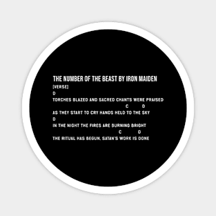 The Number of the Beast Chords Lyrics Magnet